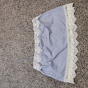 NWT EXPRESS chambray with lace detail 100% cotton tank